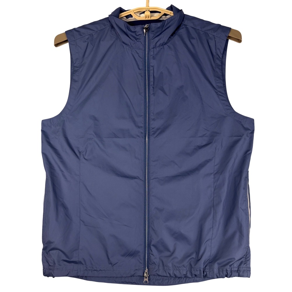 Zero Restriction Mens Golf Vest Blue Full Zip Breathable Back Vent W335C Medium